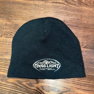 COORS LITE football black beanie
